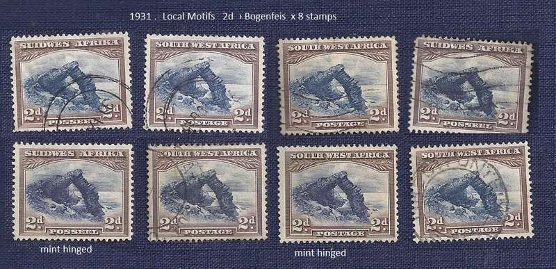 SWA/1931 . Local Motifs   2d   Bogenfeis  x 8 stamps