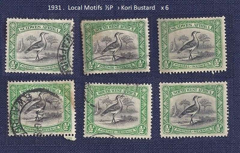 SWA/1931. Local Motifs  ½P    Kori Bustard  x 6