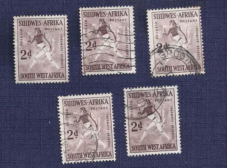 SWA/1954 .Rock Carvings,  2d    Cave Drawings  x 5