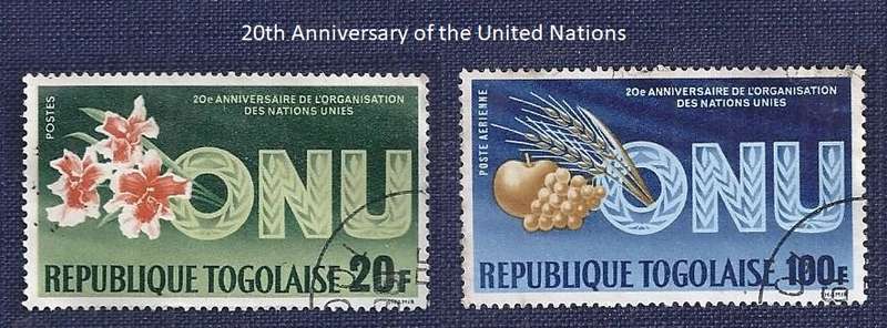 Togo.1965.20th Anniversary of the United Nations  x 2 stamps