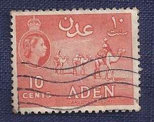 Aden.1953.Queen Elisabeth II  Camel Transport, Dromedary  10