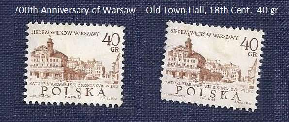 Poland.1965.700th Anniversary of Warsaw  - Old Town Hall, 18th Cent.  40 gr