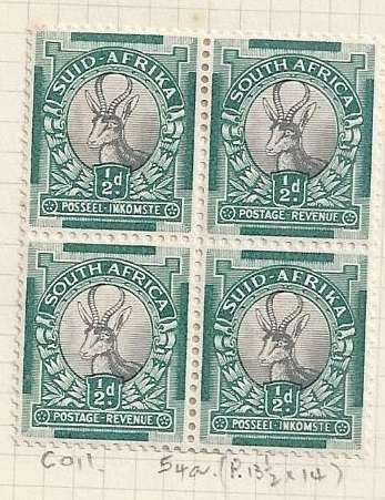 Union of S.A. 1933-1948 .1st Hyphenated  issues  (pairs)  24 stamps