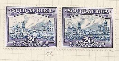 Union of S.A. 1933-1948 .1st Hyphenated  issues  (pairs)  24 stamps