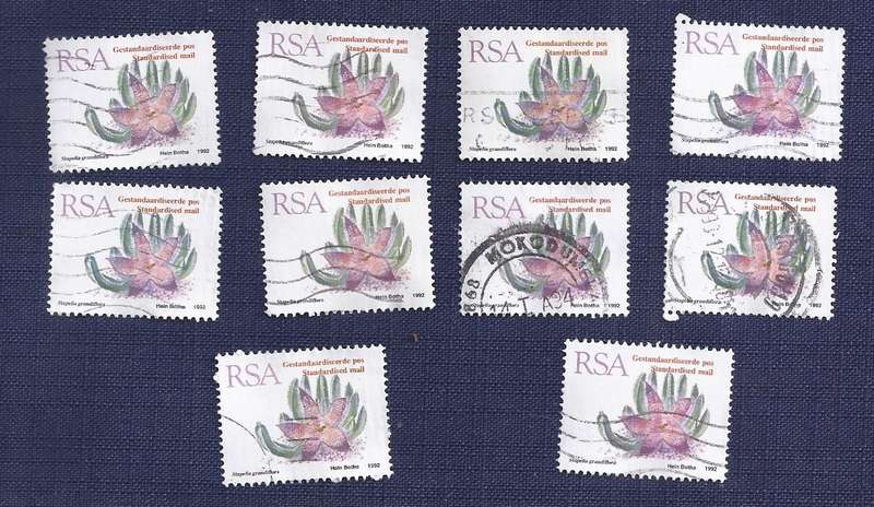 RSA. 1993. Flora - Succulents Stapelia grandiflora Standard Post x10