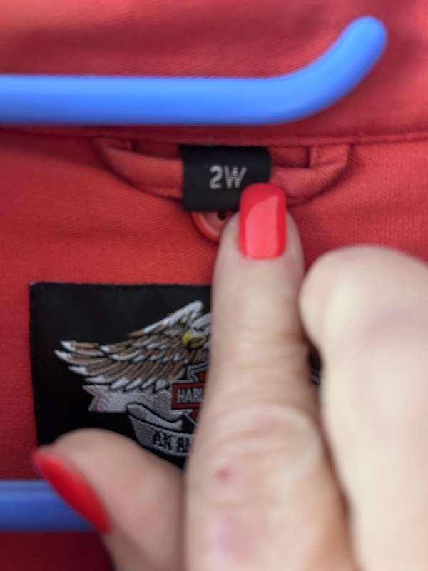 Harley-Davidson jacket with distinctive quilted stitching on the shoulders and chest.