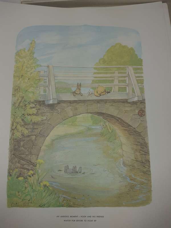 A VINTAGE COLLECTORS WINNIE THE POOH ART WORK SET SOLD AS IS