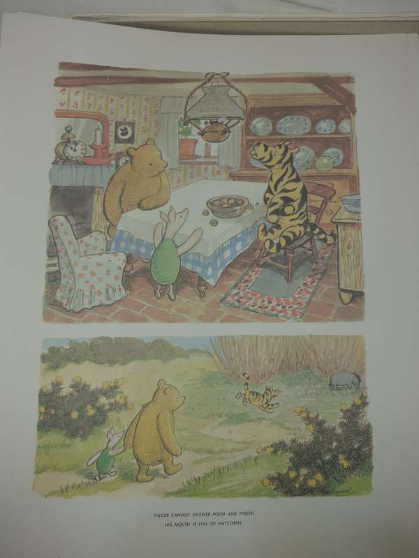 A VINTAGE COLLECTORS WINNIE THE POOH ART WORK SET SOLD AS IS