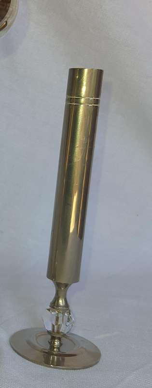 3 SILVER PLATED VASES IN GOOD CONDITION SOLD AS IS