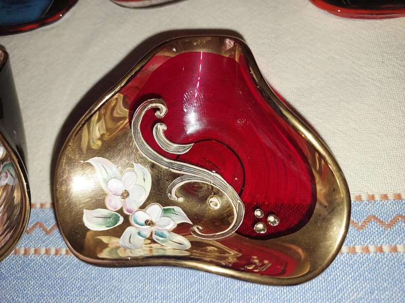 Vintage Murano Glass & Porcelain Miniature Bowls Collection