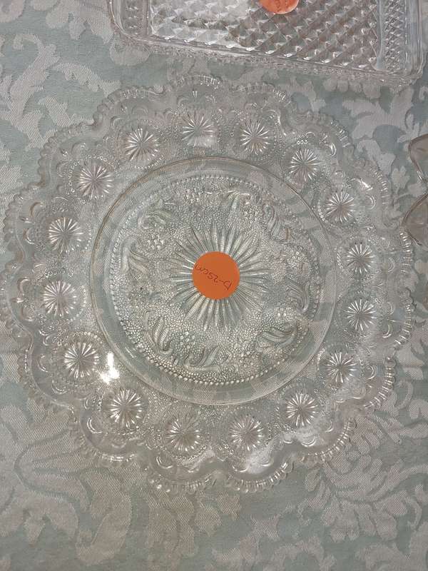 A COLLECTION OF ART DECOR GLASS SERVING PLATTERS
