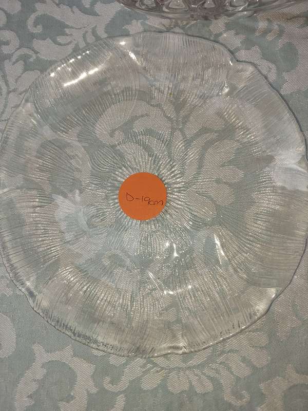 A COLLECTION OF ART DECOR GLASS SERVING PLATTERS