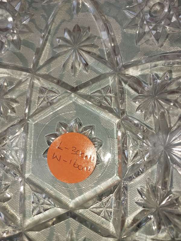 A COLLECTION OF ART DECOR GLASS SERVING PLATTERS