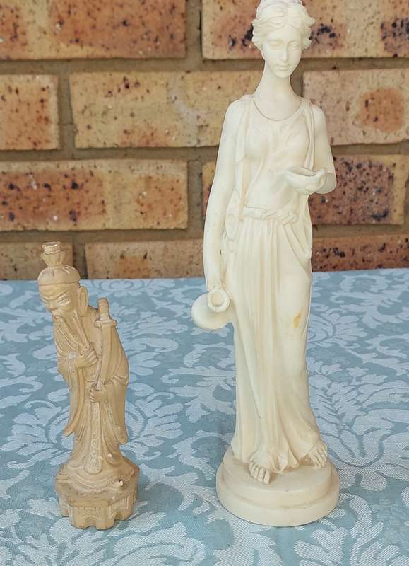 TWO VINTAGE STATUES