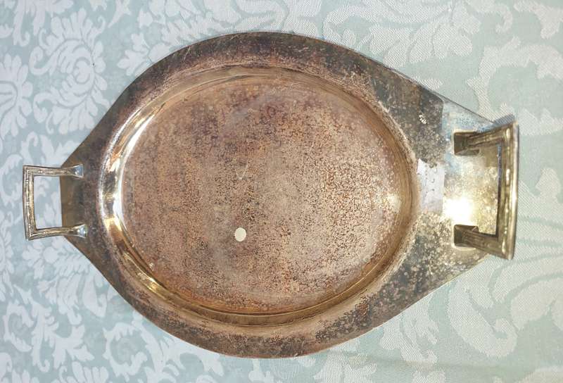 A VINTAGE SERVING PLATTER EPNS