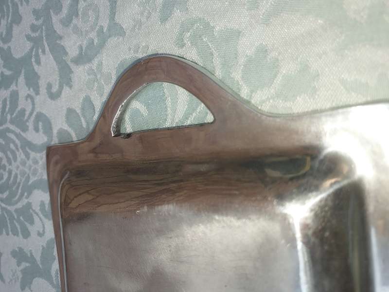 A RECTANGULAR ART DECOR  ALUMINIUM ALLOY SERVING TRAY