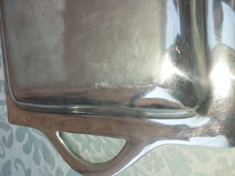 A RECTANGULAR ART DECOR  ALUMINIUM ALLOY SERVING TRAY