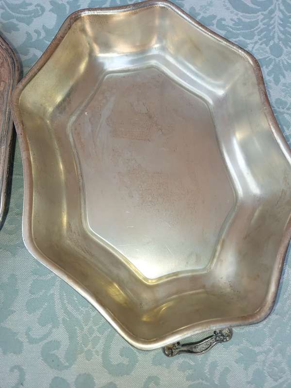 TWO ANTIQUE TUREENS SOLD AS IS