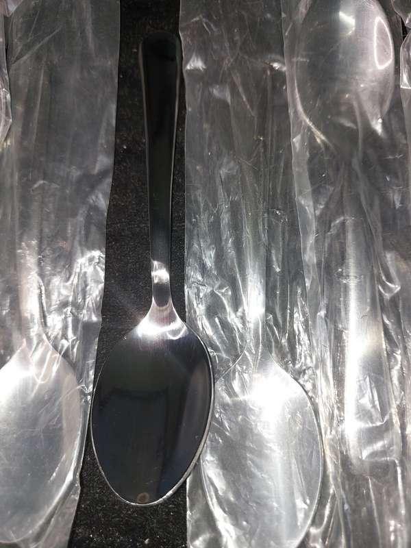 A COLLECTION OF 12 STAINLESS STEEL TEASPOONS VIRTUALLY BRAND NEW