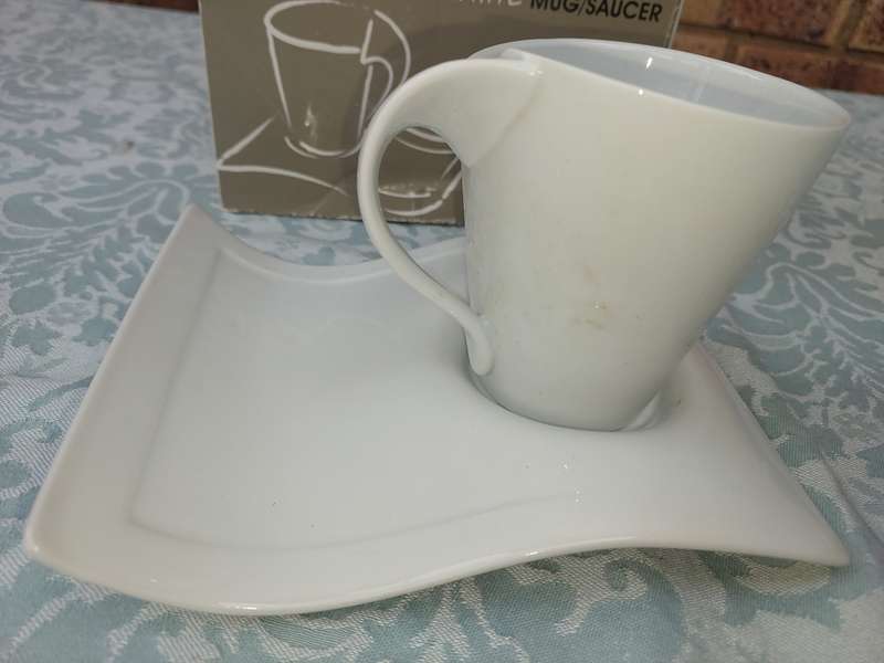 Villeroy & Boch New Wave White Fine China Cup & Saucer / Mug & Side Plate