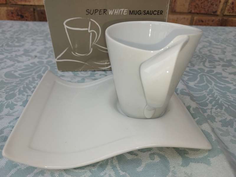 Villeroy & Boch New Wave White Fine China Cup & Saucer / Mug & Side Plate