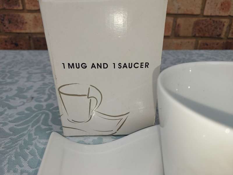 Villeroy & Boch New Wave White Fine China Cup & Saucer / Mug & Side Plate