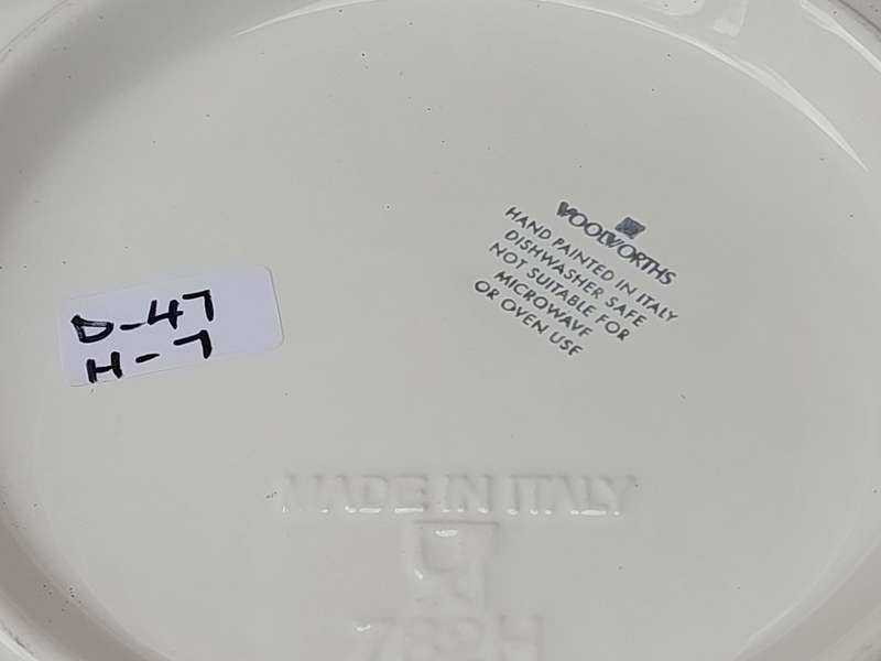 A WOOLWORTHS ROUND PLATTER MADE IN ITALY PORCELAIN