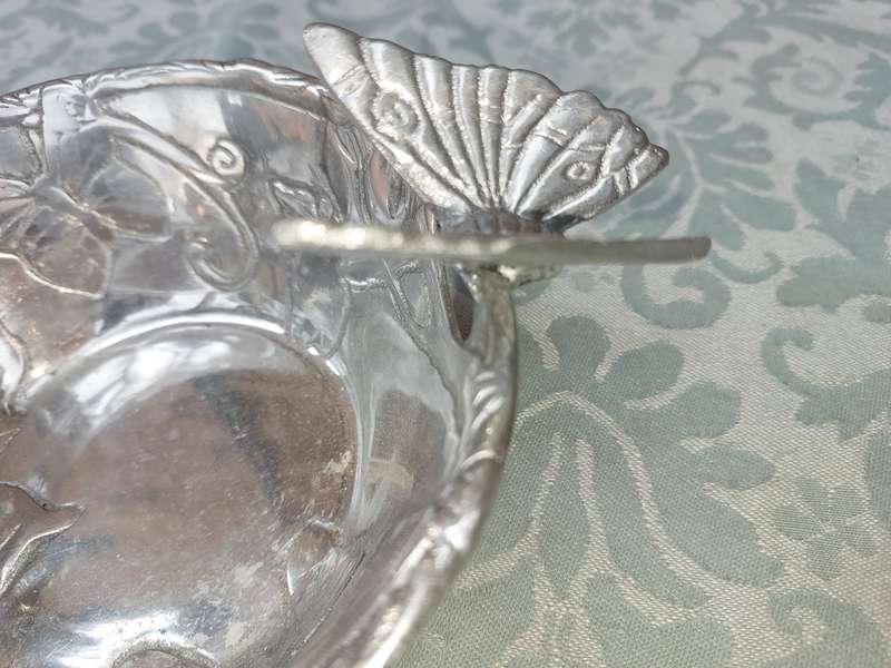 TWO ART DECOR PEWTAL SERVING BOWLS