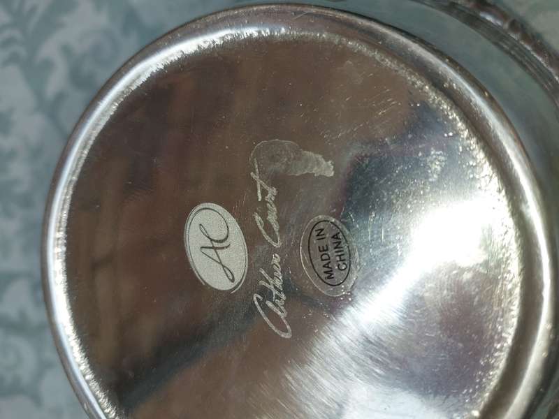 TWO ART DECOR PEWTAL SERVING BOWLS