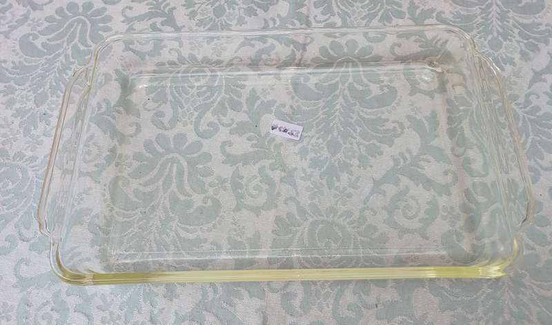 A FIRE KING 14 CASSEROLE MADE IN THE USA SOLD AS IS