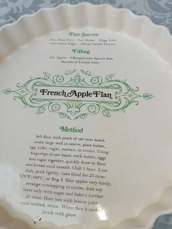 TWO COLLECTORS TART PORCELAIN CERAMIC BAKING TRAYS