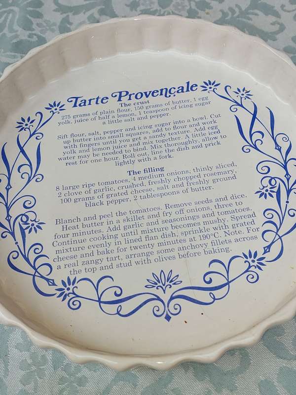 TWO COLLECTORS TART PORCELAIN CERAMIC BAKING TRAYS