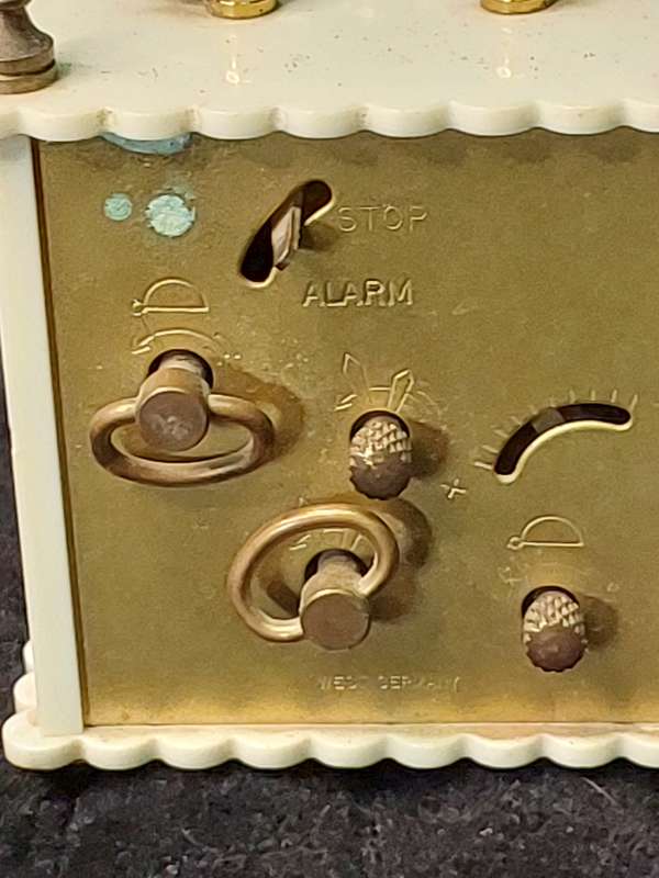 TWO VINTAGE BEDSIDE ALARM CLOCKS