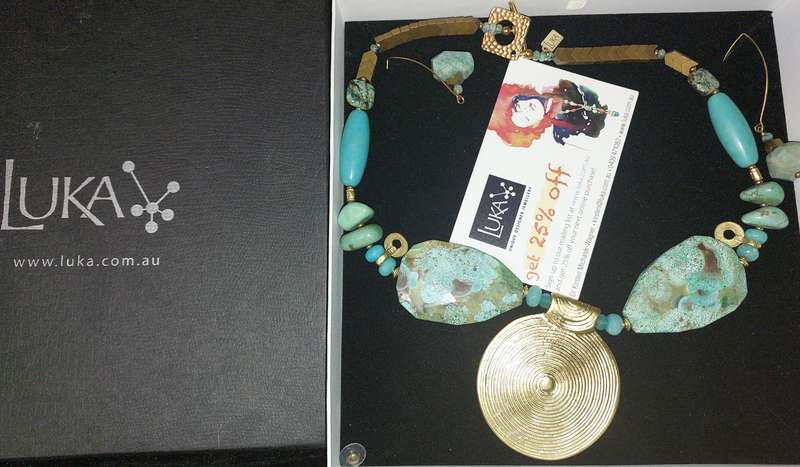 AN AUTHENTIC LUKA NECKLACE SET MADE IN AUSTRALIA