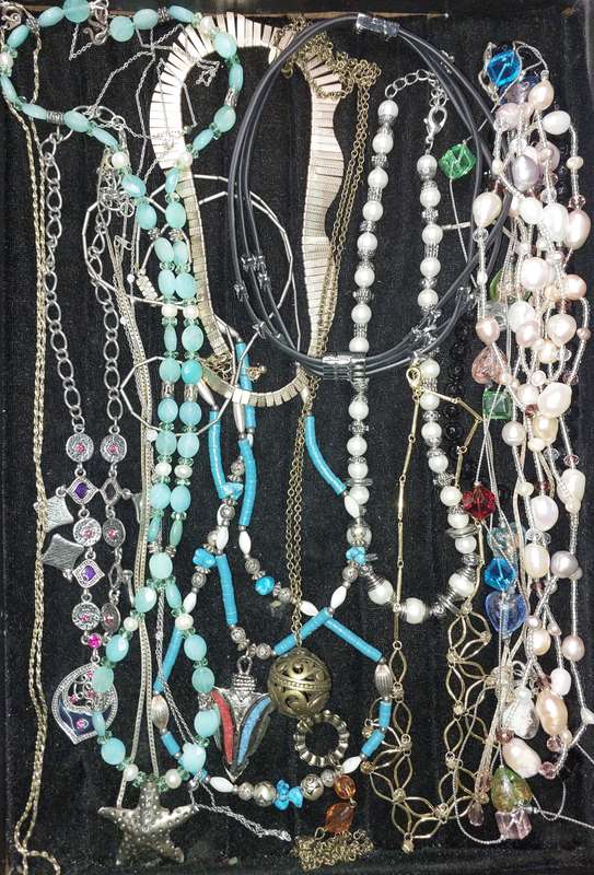 A JOBLOT COLLECTION COSTUME NECKLACES