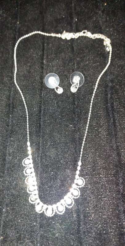 TWO SETS OF DIAMANTE COSTUME NECKLACES