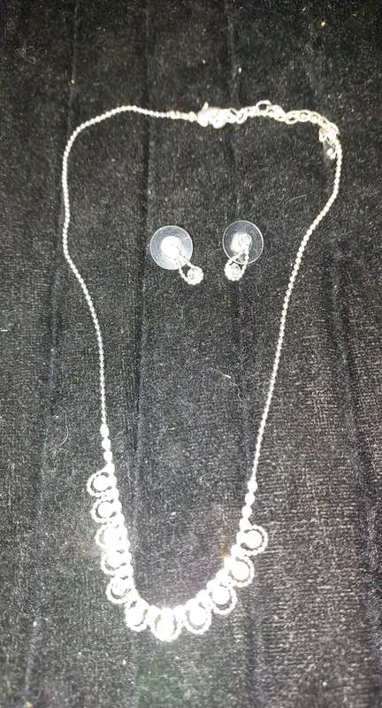 TWO SETS OF DIAMANTE COSTUME NECKLACES