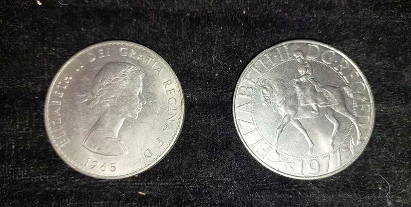 TWO ANTIQUE BRITISH COINS