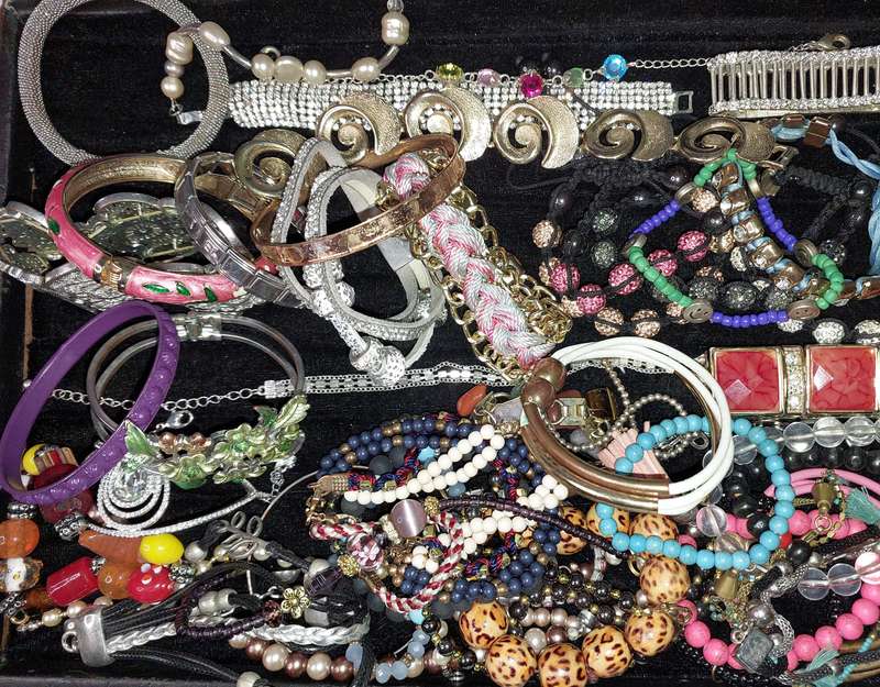 A BULK JOBLOT COSTUME BRACELETS AND BANGLES