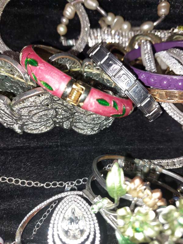 A BULK JOBLOT COSTUME BRACELETS AND BANGLES