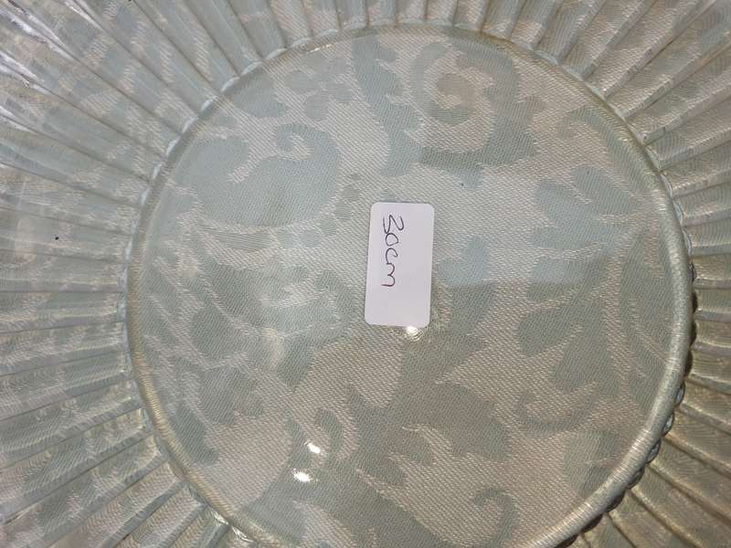 AN ENTIRE COLLECTION OF GLASS SERVING PLATTERS