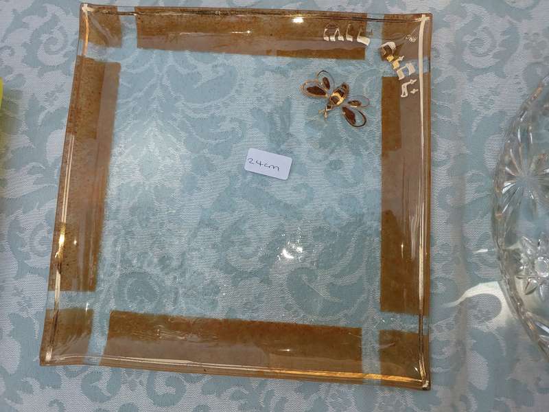 AN ENTIRE COLLECTION OF GLASS SERVING PLATTERS