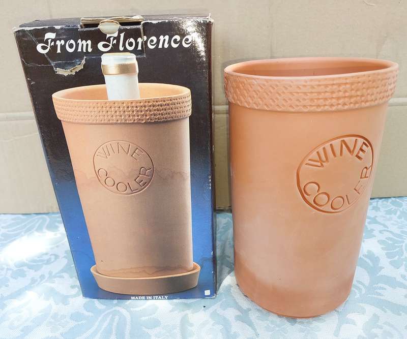 A BEAUTIFULL TERRACOTTA WINE COOLER FROM FLORENCE ITALY