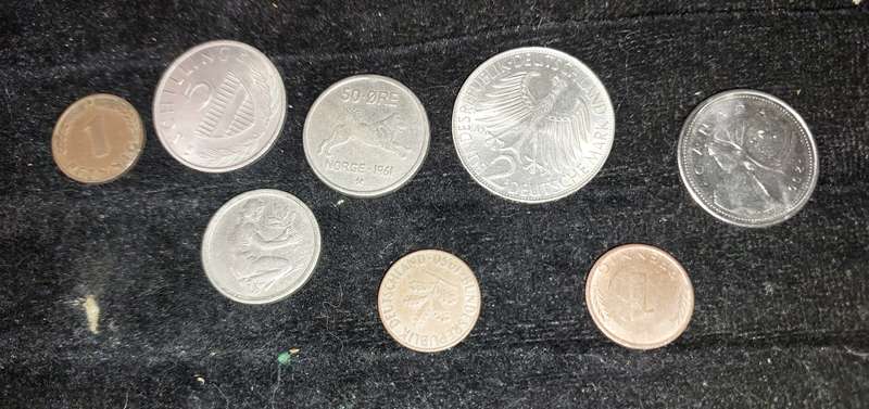A VINTAGE JOBLOT EUROPEAN COINS