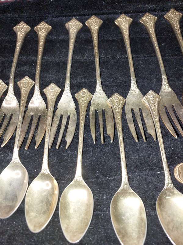 A COLLECTION OF 20 DESERT FORKS AND SPOONS