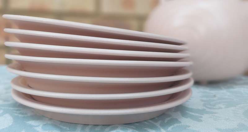 A VINTAGE PINK SWANLAKE HORNSEA ENGLAND CERAMIC SET