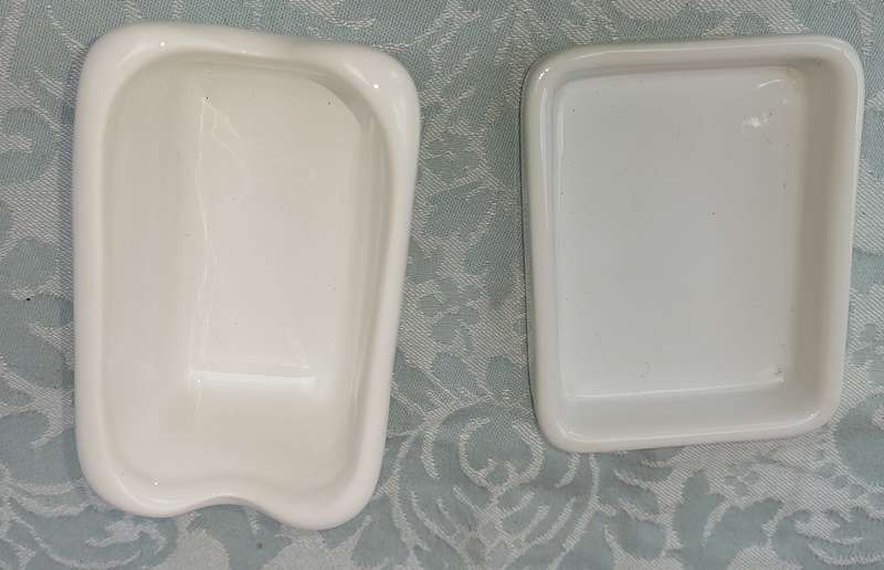 TWO CERAMIC CONDIMENT/SAUCE BOWLS