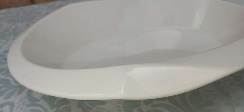 TWO D'ZINER HOME WHITE PORCELAIN PLATTERS