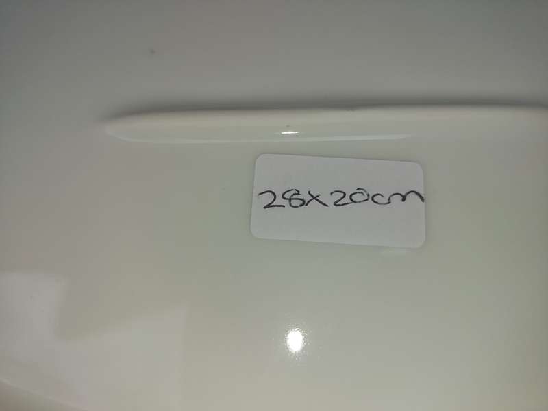 TWO D'ZINER HOME WHITE PORCELAIN PLATTERS