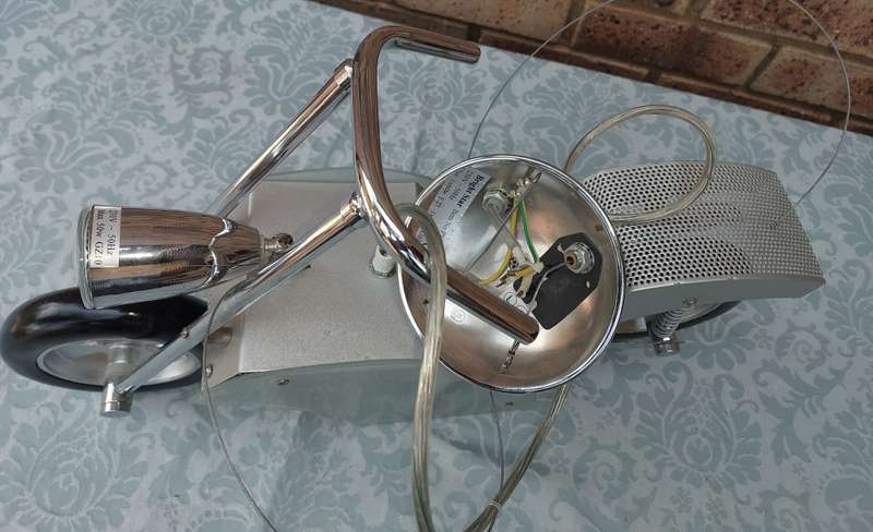 AN ART DECOR MOTOR CYCLE CHANDELIER